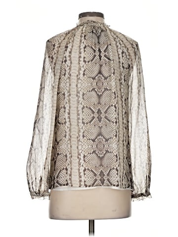 J.Crew Collection Long Sleeve Silk Top (view 2)