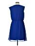 AB Studio 100% Polyester Solid Blue Casual Dress Size L - photo 2