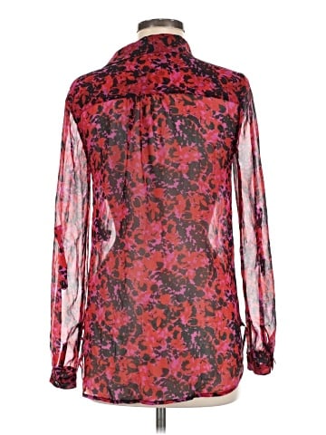 Diane von Furstenberg Long Sleeve Silk Top (view 2)