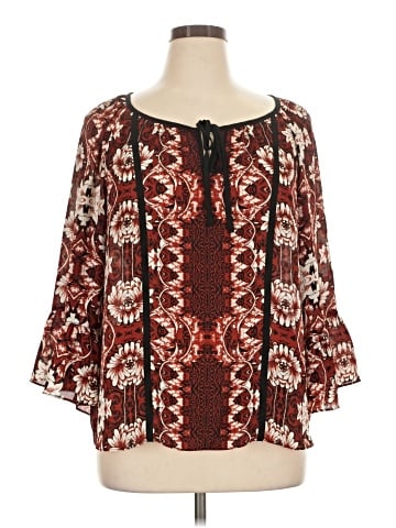 INC International Concepts 3/4 Sleeve Blouse (view 1)