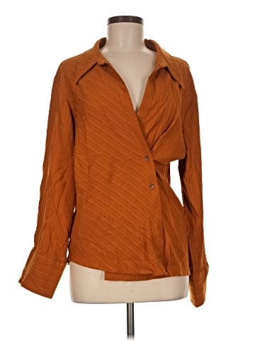 Topshop Long Sleeve Blouse (view 1)