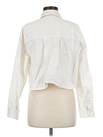 Madewell The Signature Oxford Crop Shirt (view 2)