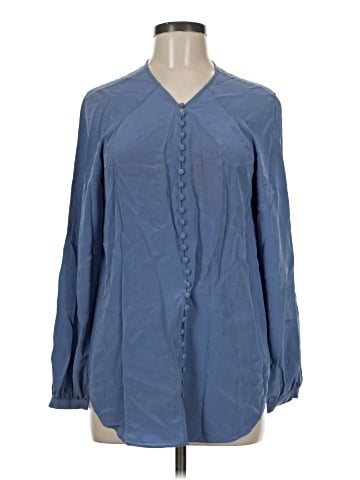 Joie Long Sleeve Silk Top (view 1)