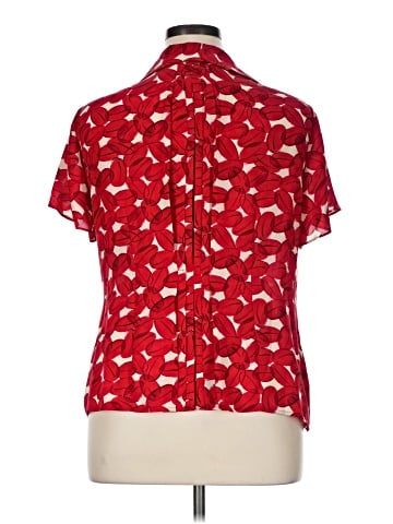Jones New York Short Sleeve Silk Top (view 2)