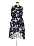 Torrid 100% Polyester Floral Blue Casual Dress Size 2X Plus (2) - photo 1