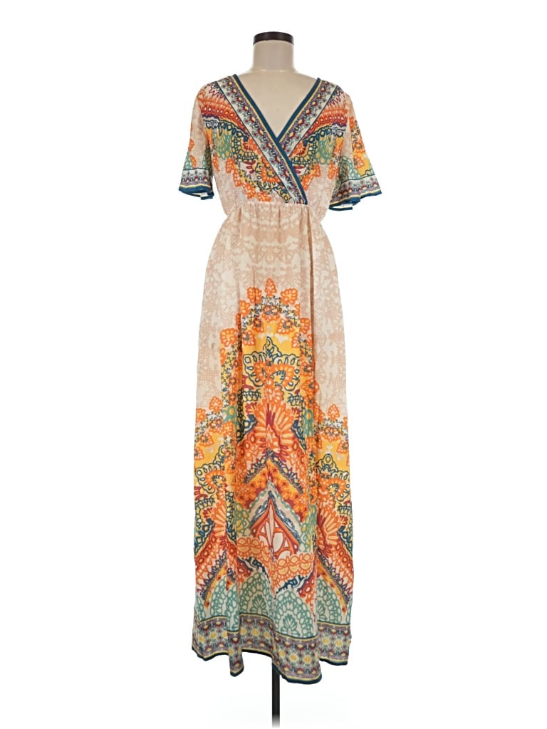 Pre-owned Flying Tomato Casual Dress In Tan