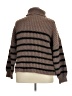 Line & Dot Stripes Brown Turtleneck Sweater Size L - photo 2