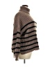 Line & Dot Stripes Brown Turtleneck Sweater Size L - photo 4