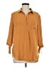 Timing 100% Polyester Orange 3/4 Sleeve Blouse Size M - photo 1