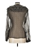 Zara Basic 100% Polyester Black Long Sleeve Blouse Size L - photo 2