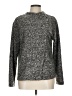New Directions 100% Polyester Tweed Silver Turtleneck Sweater Size L - photo 1