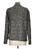 New Directions 100% Polyester Tweed Silver Turtleneck Sweater Size L - photo 2