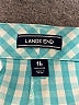 Lands' End Checkered-gingham Teal Shorts Size 16 - photo 3