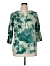 NY Collection Tie-dye Green 3/4 Sleeve Blouse Size 1X - photo 1