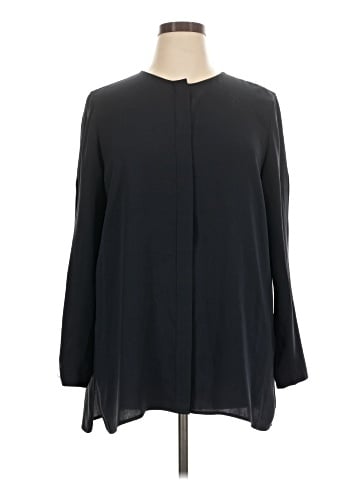 Lafayette 148 New York Long Sleeve Silk Top (view 1)