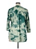 NY Collection Tie-dye Green 3/4 Sleeve Blouse Size 1X - photo 2