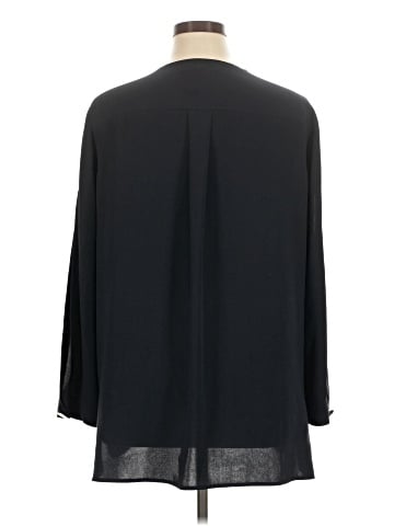 Lafayette 148 New York Long Sleeve Silk Top (view 2)