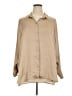 Old Navy 100% Polyester Tan Long Sleeve Blouse Size XL - photo 1