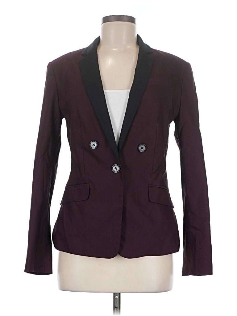 Pre-owned Express Blazer Jacket In Burgundy