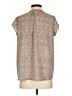H&M 100% Polyester Brown Short Sleeve Blouse Size 4 - photo 2