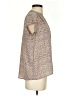 H&M 100% Polyester Brown Short Sleeve Blouse Size 4 - photo 4