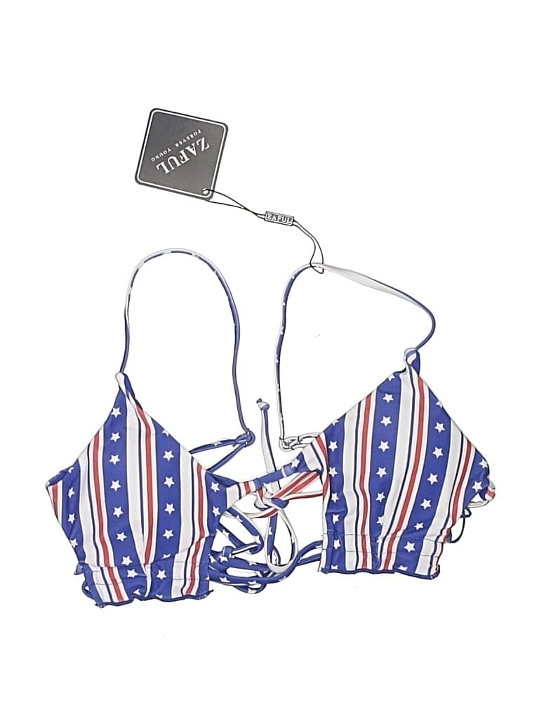 Pre-owned Zaful Swimsuit Top Blue Swimwear