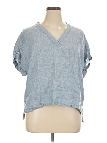 Isaac Mizrahi New York Short Sleeve Blouse (view 1)