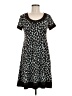 Apt. 9 Animal Print Black Casual Dress Size M (petite) - photo 1