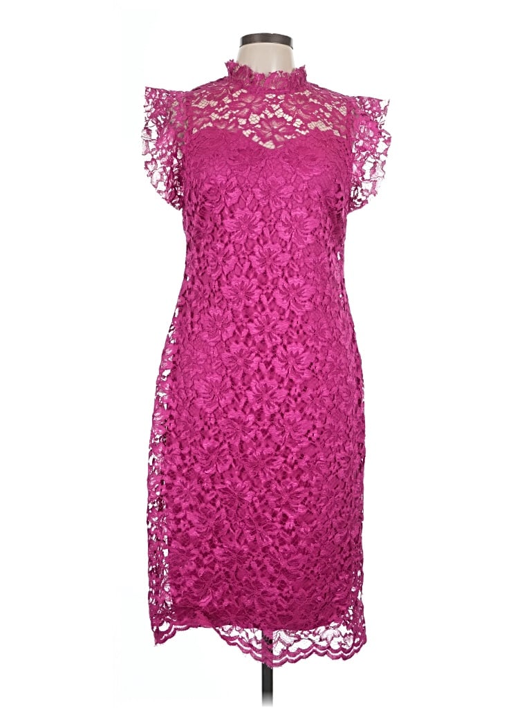 Pre-owned En Focus Studio Cocktail Dress In Pink