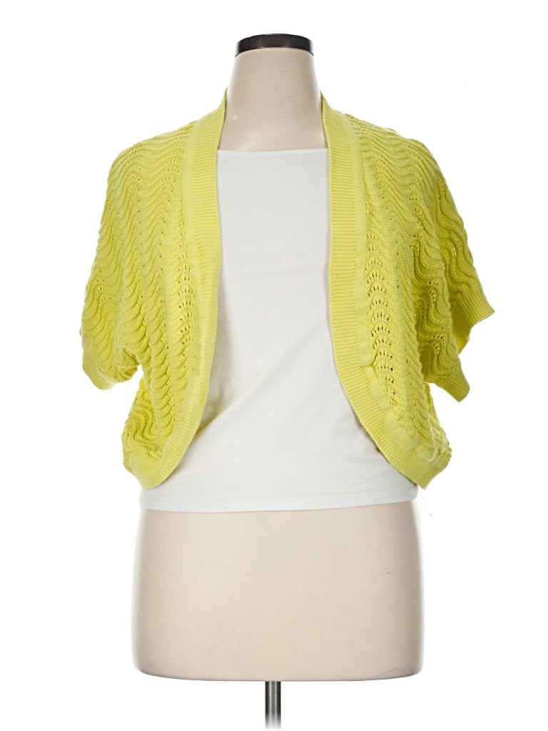 Pre-owned Sag Harbor Cardigan Sweater In Yellow