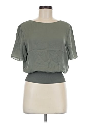 Theory Short Sleeve Silk Top (view 1)