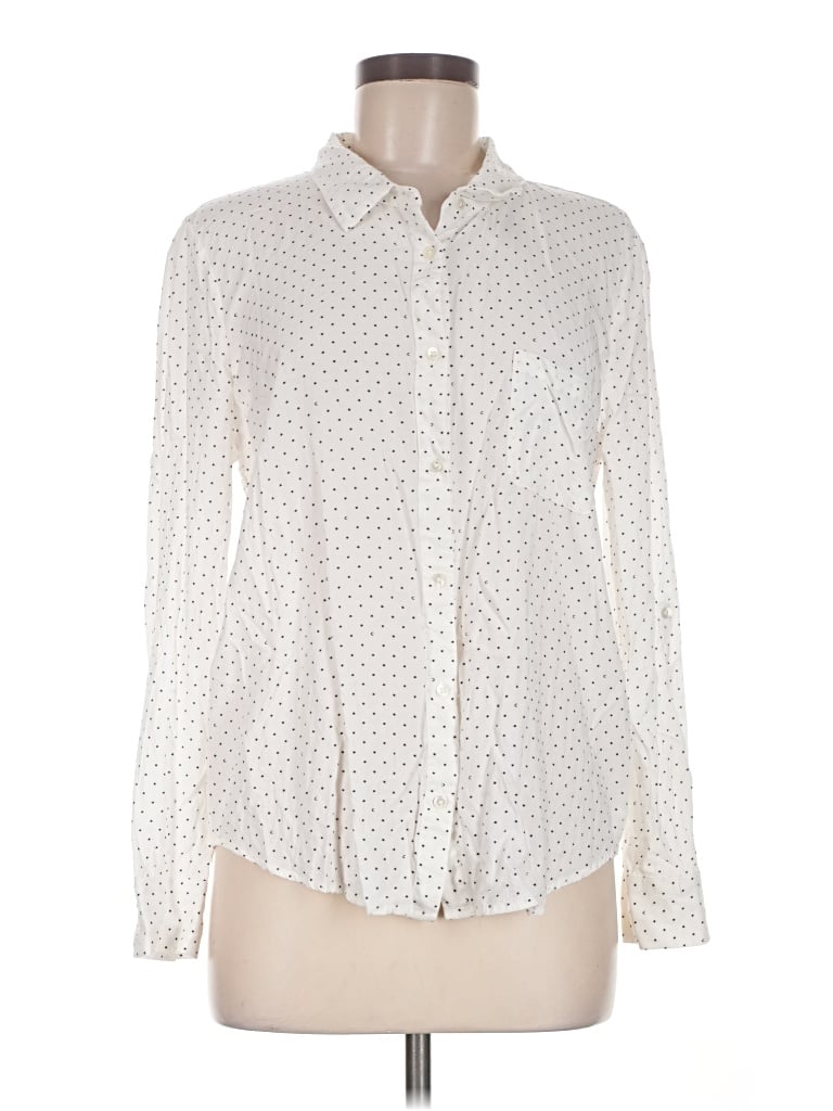 Pre-owned Soft Joie Long Sleeve Blouse In Ivory