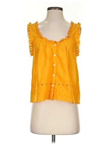 Madewell Embroidered Ruffle-Trim Top (view 1)