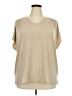 Susan Graver Tan Short Sleeve Blouse Size 2X - photo 1
