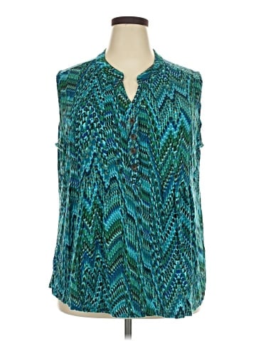 Roz & Ali Sleeveless Blouse (view 1)