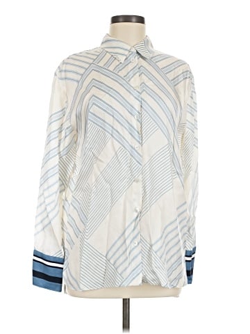 Veronica Beard Long Sleeve Silk Top (view 1)