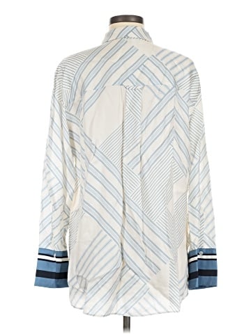 Veronica Beard Long Sleeve Silk Top (view 2)