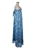 Paani 100% Polyester Paisley Blue Casual Dress Size M - photo 4