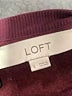 Ann Taylor LOFT Solid Burgundy Pullover Sweater Size L - photo 7