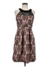 En Focus Studio Paisley Brown Cocktail Dress Size 8 - photo 1