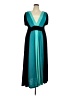 Assorted Brands Color Block Teal Cocktail Dress Size 3X - photo 1