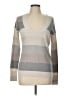 Express Stripes Gray Pullover Sweater Size L - photo 1