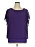 VIISHOW Purple Short Sleeve Blouse Size XL - photo 1