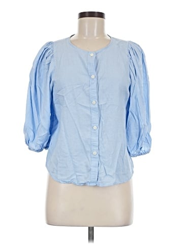H&M 3/4 Sleeve Button-Down Shirt (view 1)