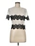 Bebe 100% Nylon Ivory Short Sleeve Top Size M - photo 1