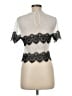 Bebe 100% Nylon Ivory Short Sleeve Top Size M - photo 2