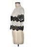 Bebe 100% Nylon Ivory Short Sleeve Top Size M - photo 5
