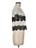 Bebe 100% Nylon Ivory Short Sleeve Top Size M - photo 4