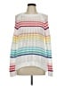 Talbots 100% Cotton Stripes White Pullover Sweater Size Lg Petite - photo 1