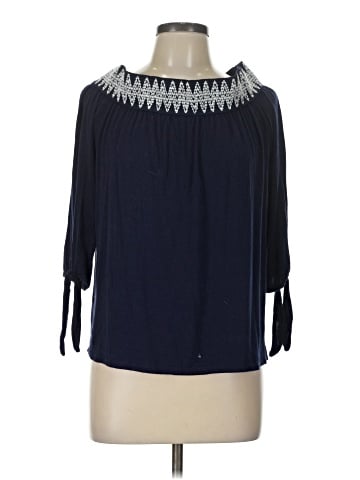 Pebble and Stone 3/4 Sleeve Top (view 1)
